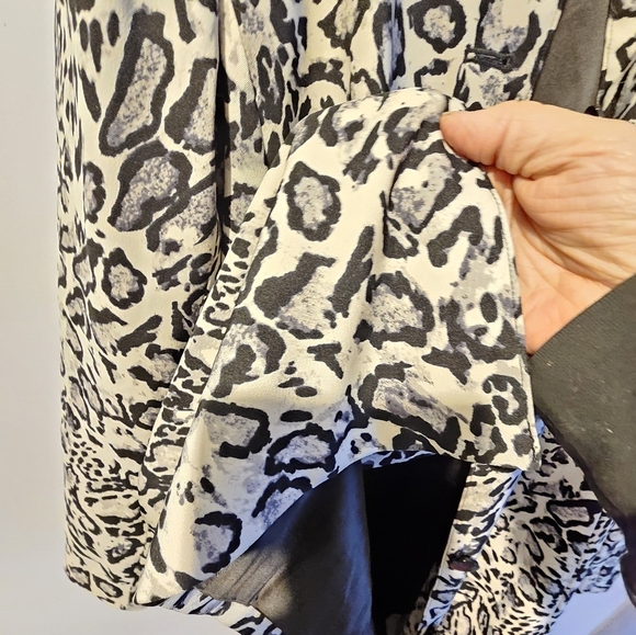 Dennis Basso leopard print coat, sz xs - Picture 7 of 8